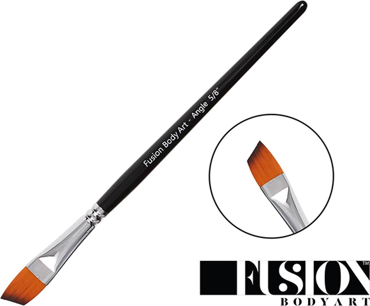 Fusion Body Art | Professional Face Paint Brush - 5/8 Inch Long Angle